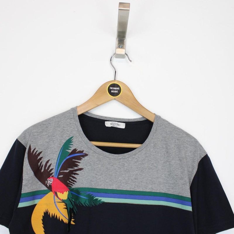 Valentino Multicoloured Parrot Print Short Sleeve T-Shirt