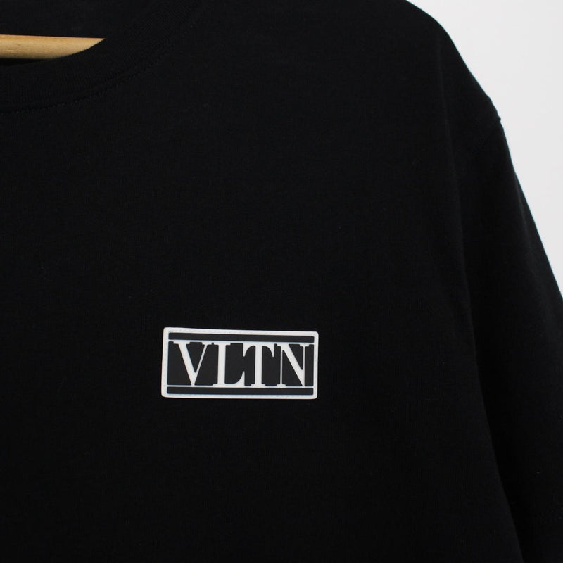 Valentino VLTN Tab Black and White Short Sleeve T-Shirt