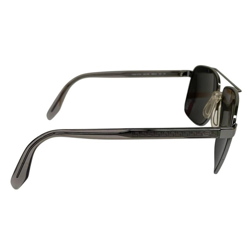 Versace Black and Metallic Aviator Sunglasses