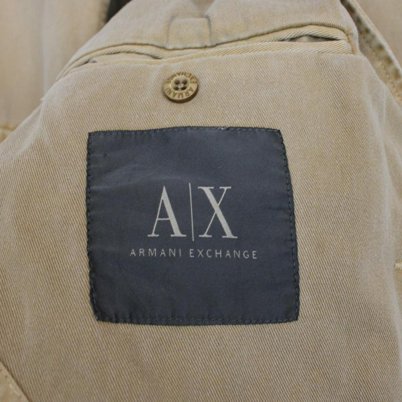 Armani Exchange Tan Brown Cotton Field Jacket