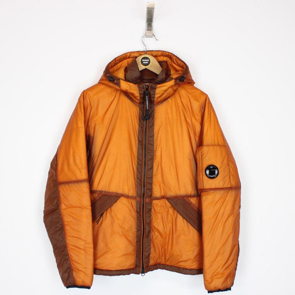 CP Company Outline Orange Full Zip Lens Primaloft Hooded Jacket