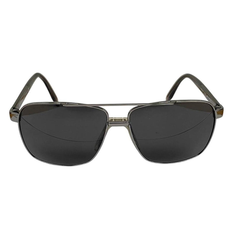 Versace Black and Metallic Aviator Sunglasses