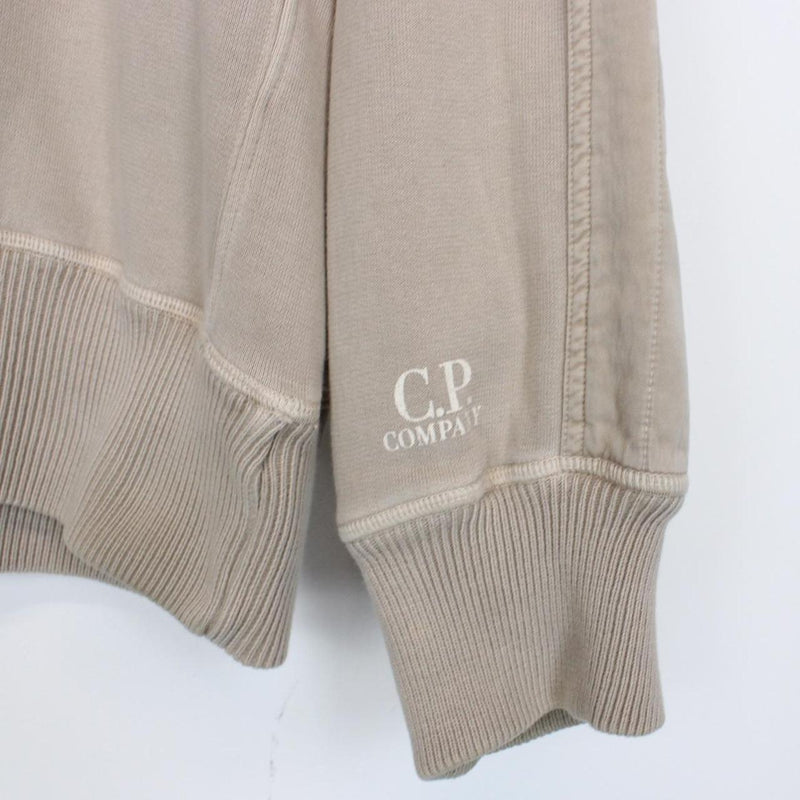 Vintage CP Company AW 2007 Beige Logo Sweatshirt Jumper