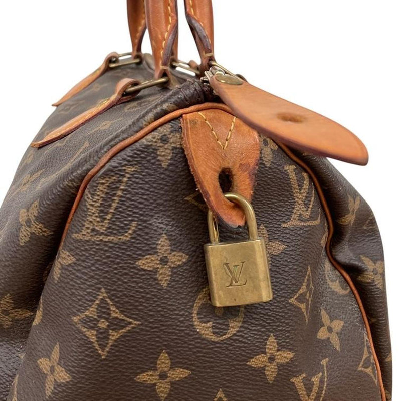 Louis Vuitton Speedy 30 Brown and Beige Monogram Coated Canvas Bag