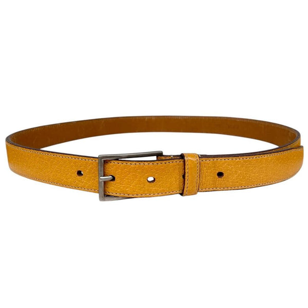 Prada Mustard Yellow Thin Leather Belt