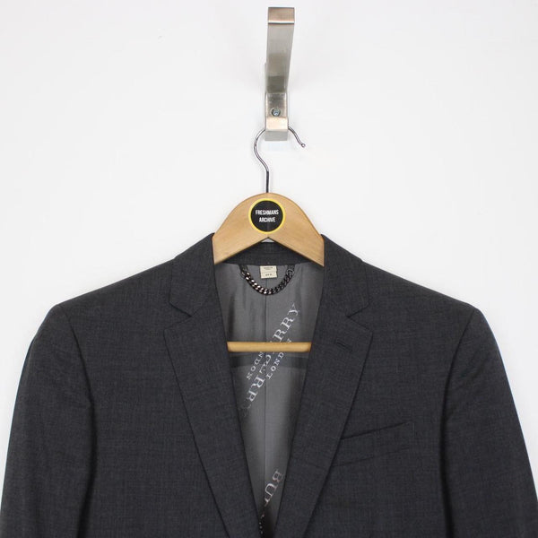 Burberry Dark Grey Virgin Wool Two Piece Tailored Suit