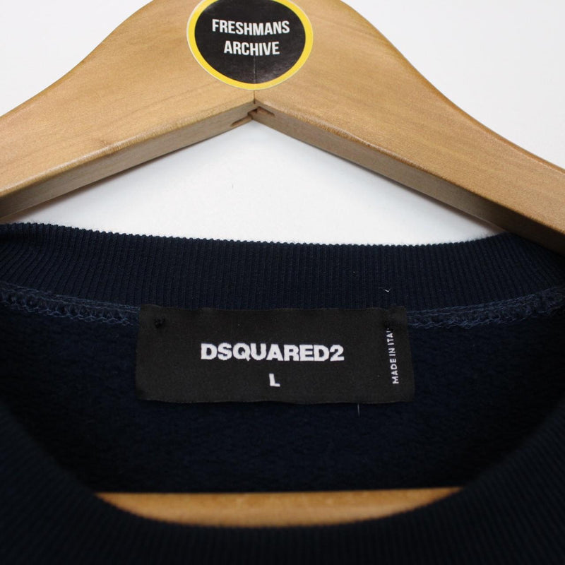 Dsquared2 Icon Navy Blue and White Sweatshirt Jumper