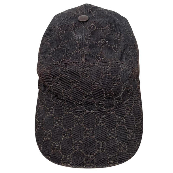 Gucci Black and Brown GG Monogram Baseball Cap