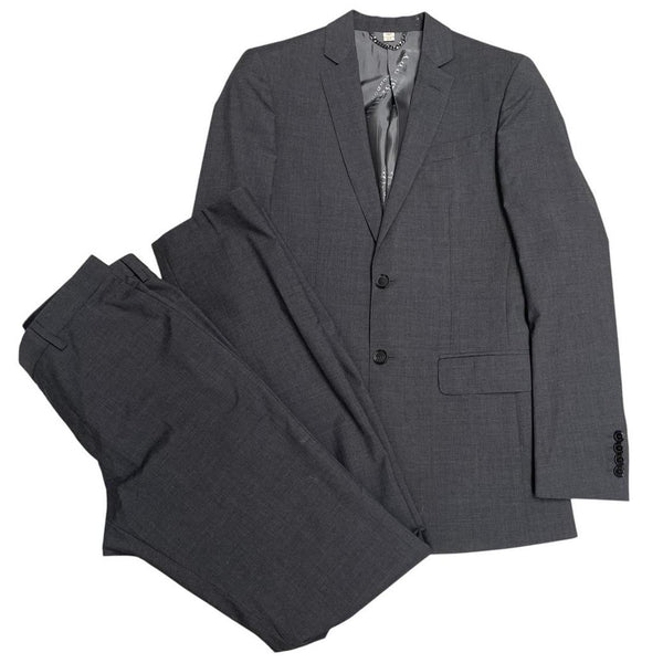 Burberry Dark Grey Virgin Wool Two Piece Tailored Suit