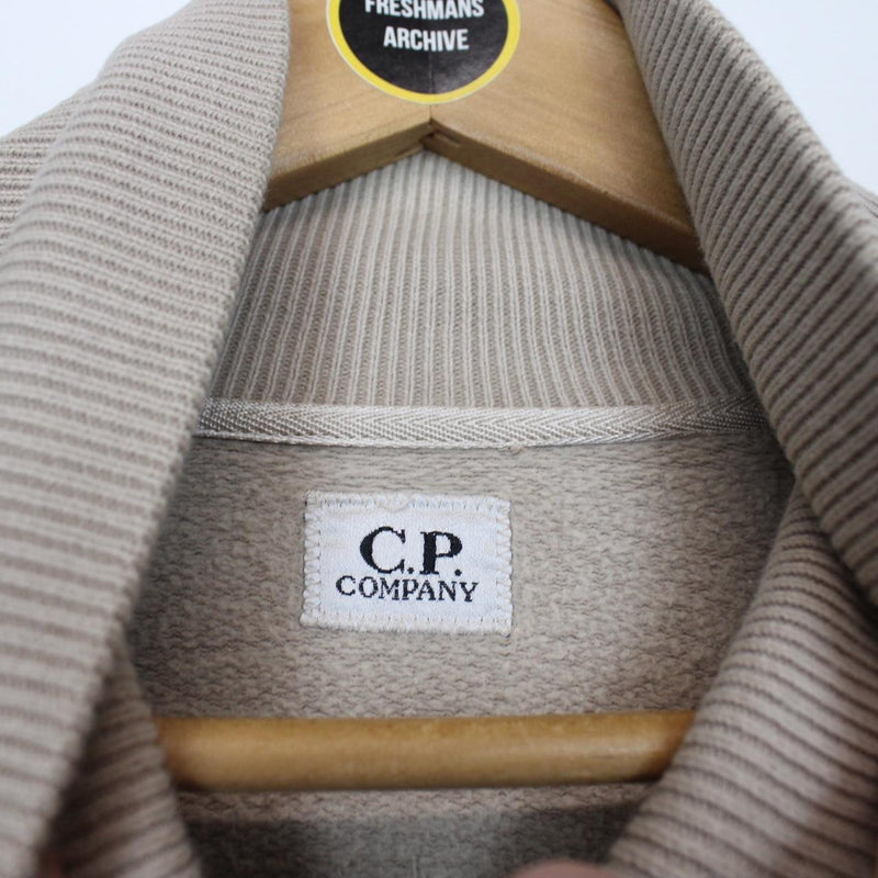 Vintage CP Company AW 2007 Beige Logo Sweatshirt Jumper