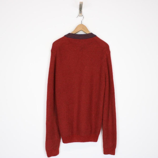 Hugo Boss Burnt Orange Mohair Virgin Wool Knit Jumper