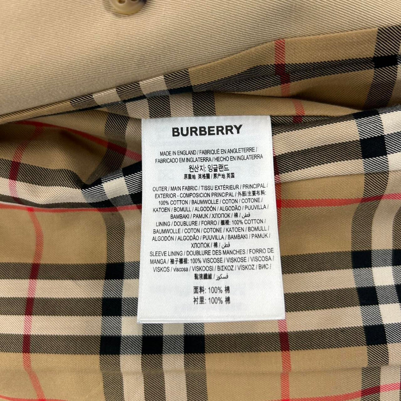 Burberry London Chelsea Tan Brown Nova Check Double Breasted Belted Trench Coat