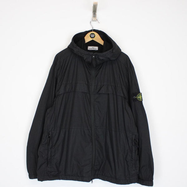 Stone Island SS 2024 Black Garment Dyed Crinkle Reps R-NY Jacket