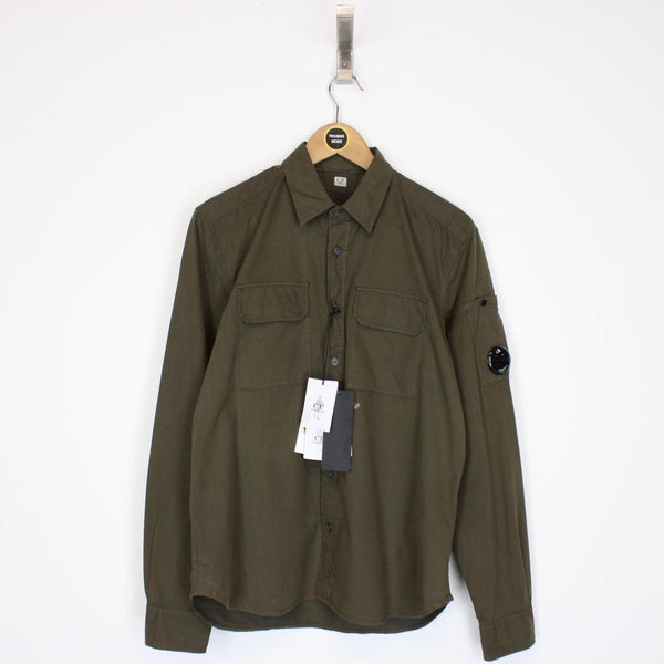 CP Company Green Cotton Lens Overshirt