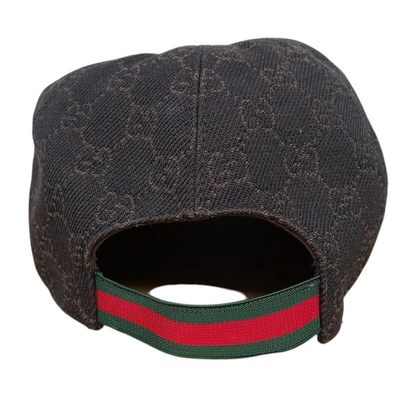 Gucci Black and Brown GG Monogram Baseball Cap