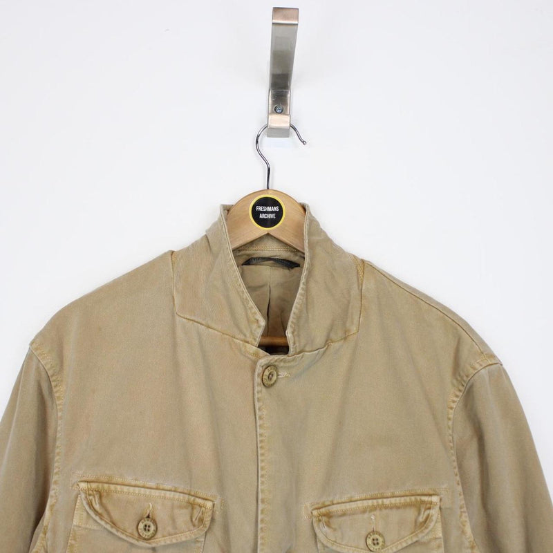 Armani Exchange Tan Brown Cotton Field Jacket