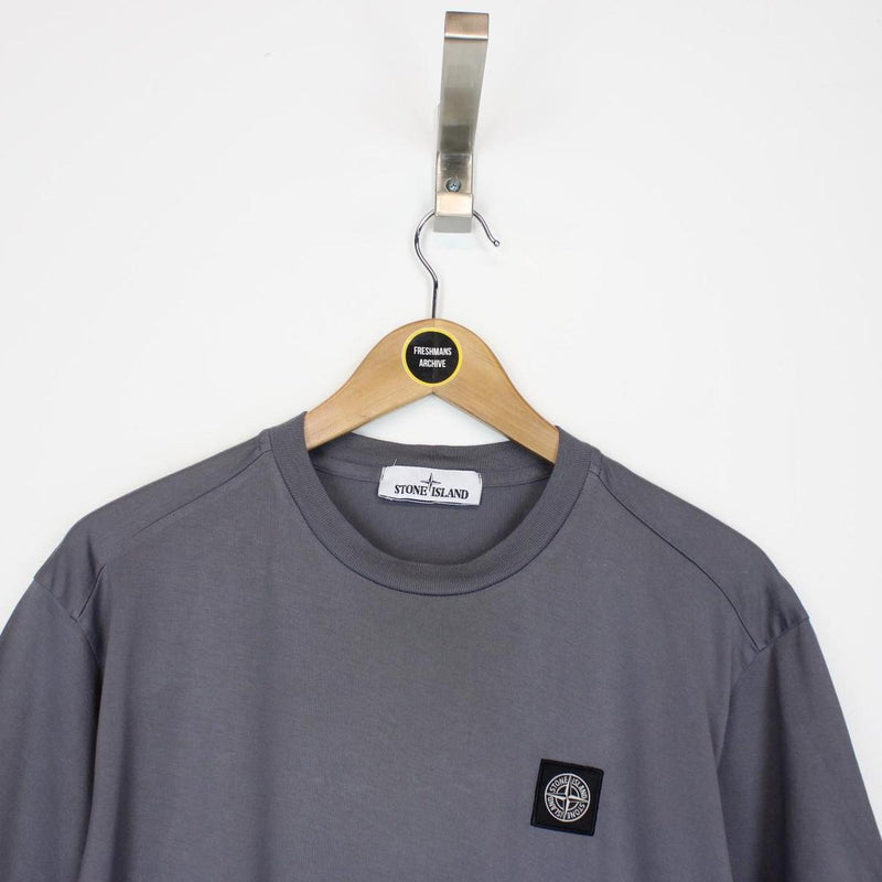 Stone Island SS 2021 Grey Short Sleeve Compass T-Shirt