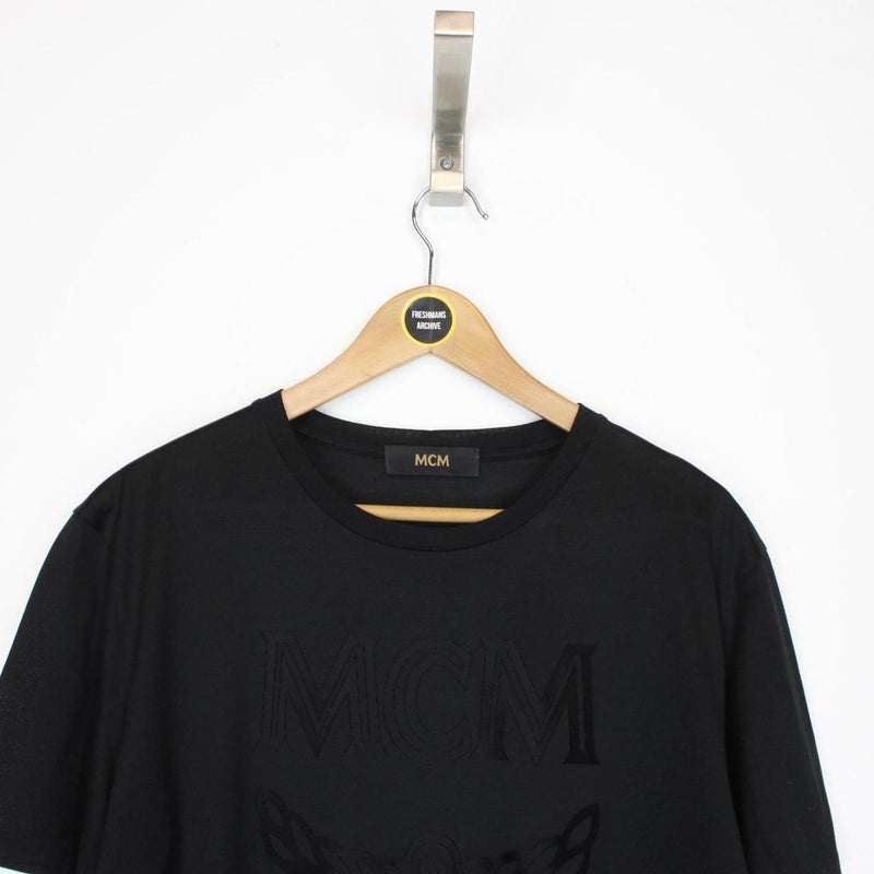 MCM Black Short Sleeve Logo Print T-Shirt