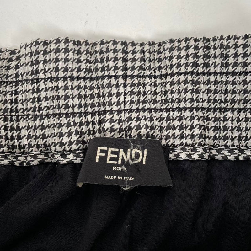 Fendi Black and White Tapered Fit Zucca Monogram Trousers