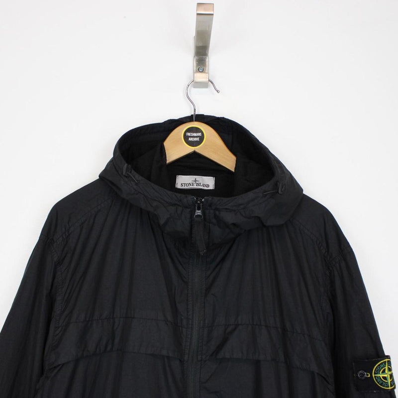 Stone Island SS 2024 Black Garment Dyed Crinkle Reps R-NY Jacket