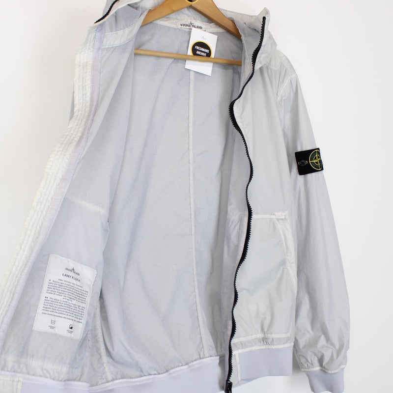 Stone Island AW 2018 Grey Full Zip Lamy Nylon Hooded Jacket