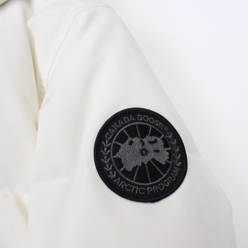 Canada Goose White and Black Merrit Arctic-Tech Parka Down Jacket