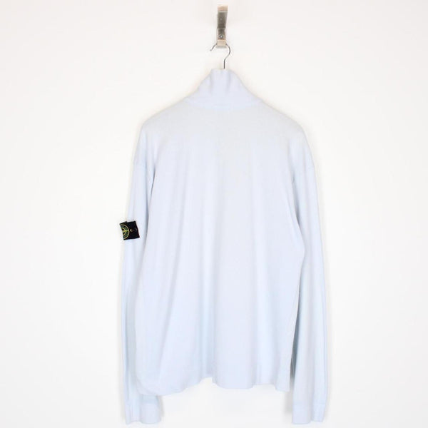 Vintage Stone Island SS 2001 Light Blue Cotton Sweatshirt Jumper