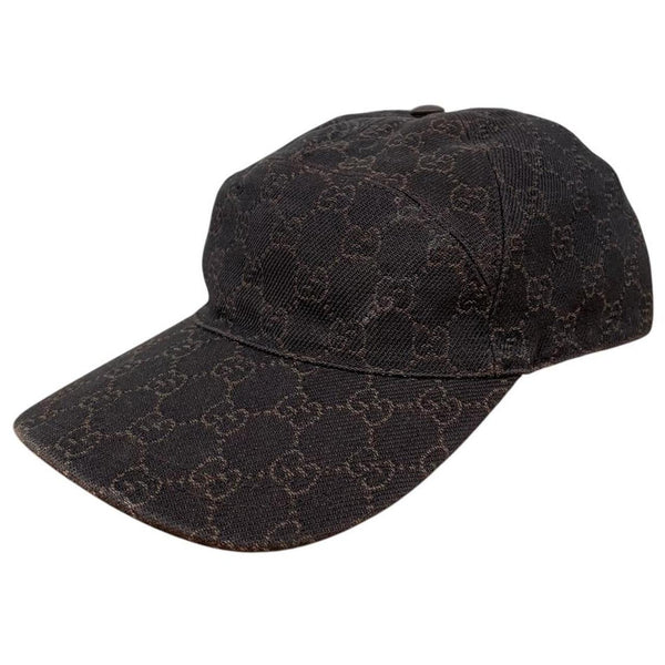 Gucci Black and Brown GG Monogram Baseball Cap