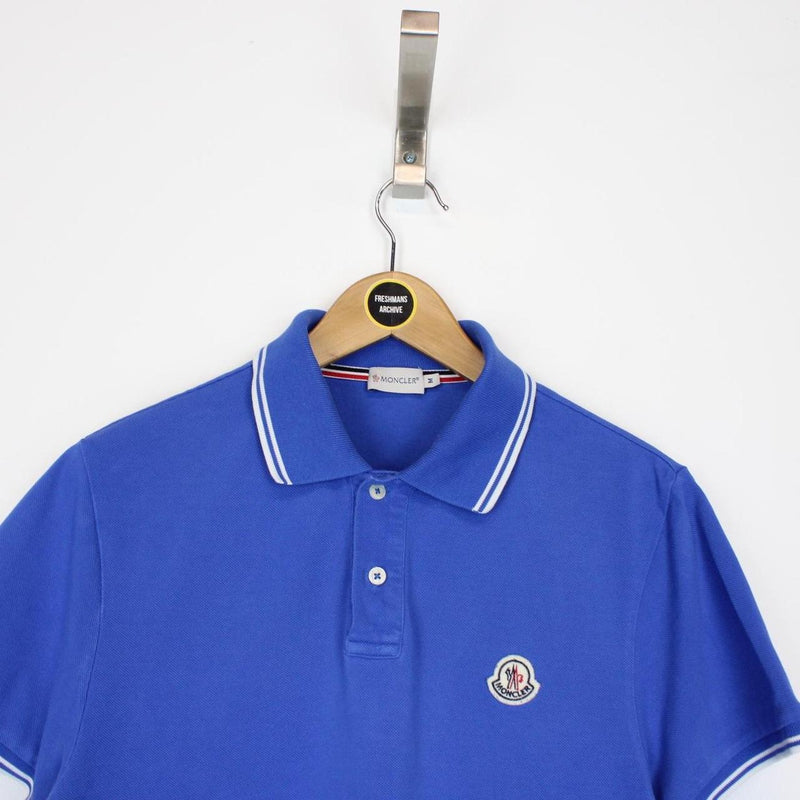 Moncler Maglia Manica Corta Blue Short Sleeve Polo Shirt