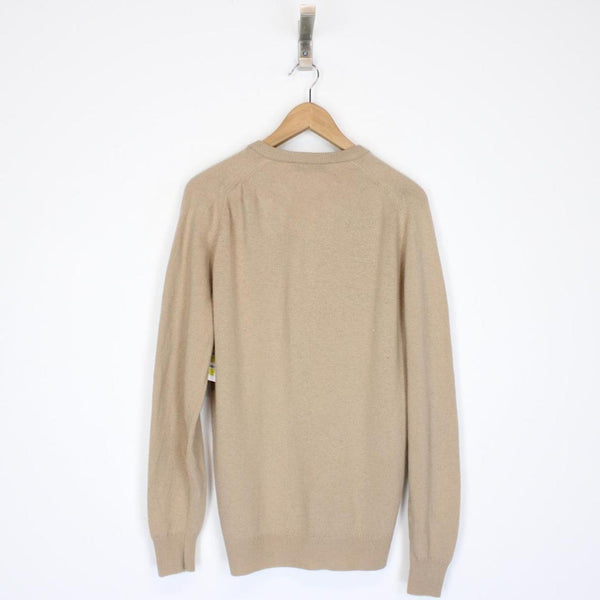 Vintage 90s Burberry Tan Brown Lambswool Knit Jumper