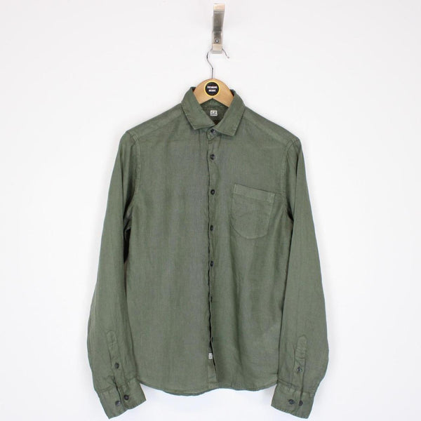 CP Company Green Long Sleeve Linen Shirt