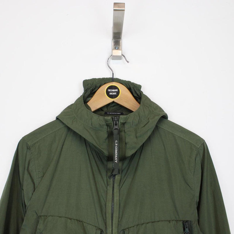 CP Company Green Metropolis Patch Logo Chrome R Hooded Jacket