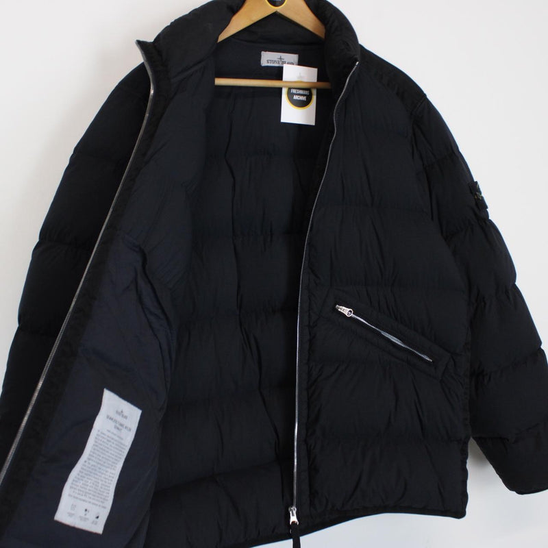 Stone Island AW 2024 Navy Blue Seamless Tunnel Nylon Down Puffer Jacket