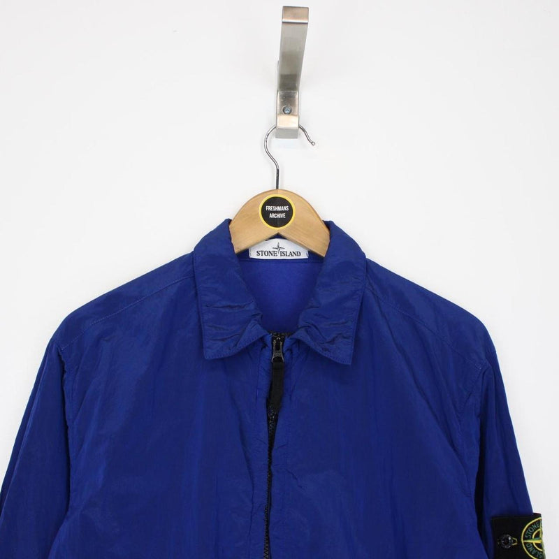 Stone Island AW 2016 Blue Full Zip Nylon Metal Overshirt Jacket