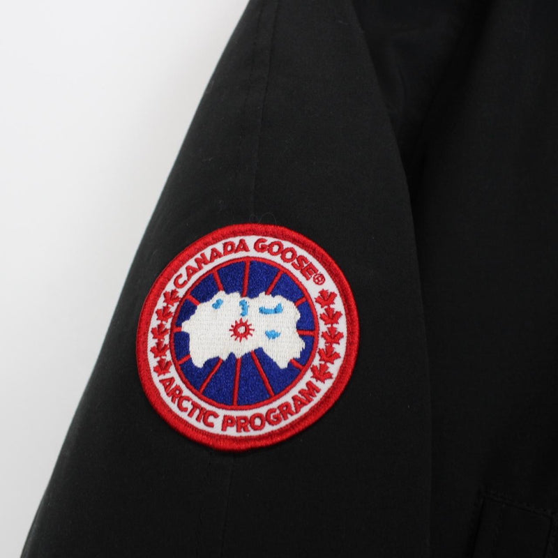 Canada Goose Black Chilliwack Bomber Down Jacket with Fur Trim