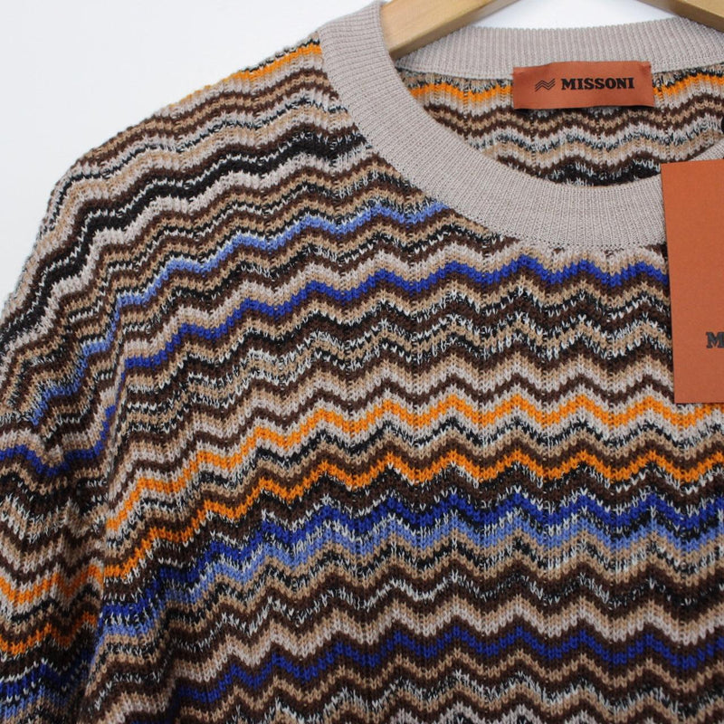 Missoni Multicoloured Striped Wool Knit Sweater Jumper