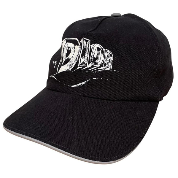 Dior Signature Print Black and White Baseball Cap