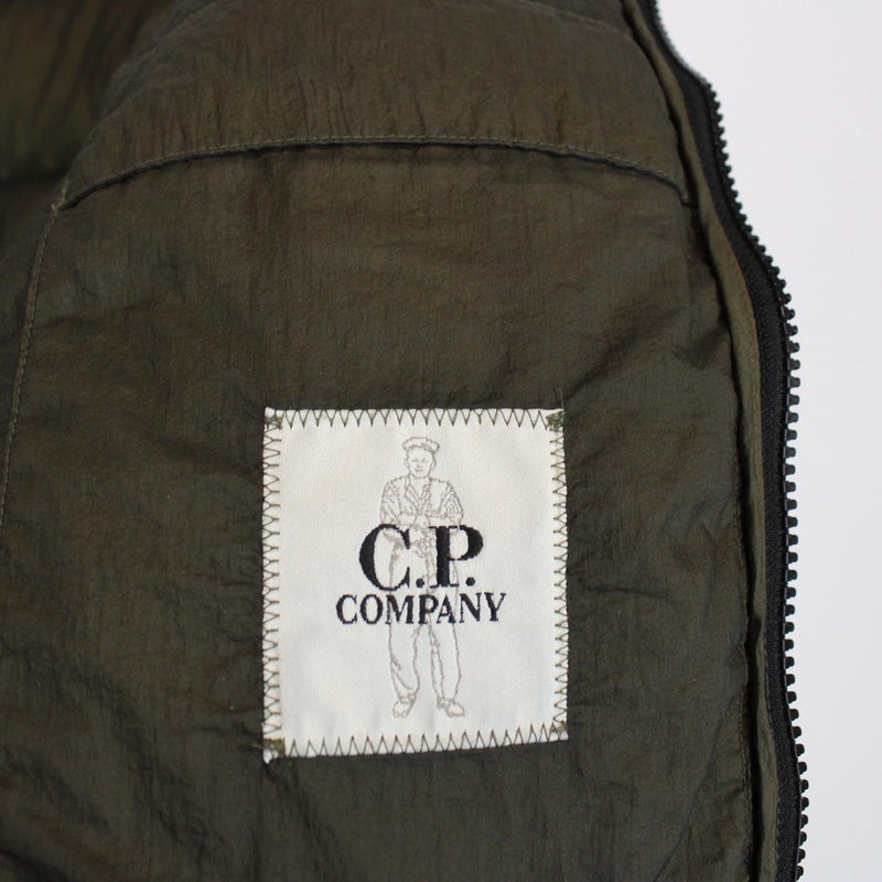 CP Company Khaki Green Nylon Hooded Liner Down Jacket