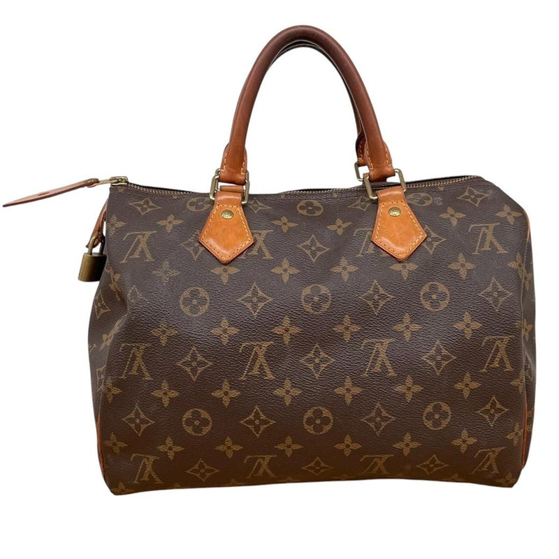 Louis Vuitton Speedy 30 Brown and Beige Monogram Coated Canvas Bag