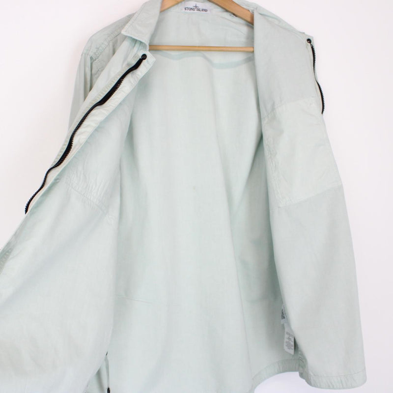 Stone Island SS 2015 Mint Green Full Zip Overshirt Jacket