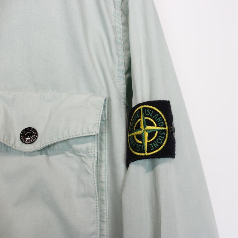 Stone Island SS 2015 Mint Green Full Zip Overshirt Jacket