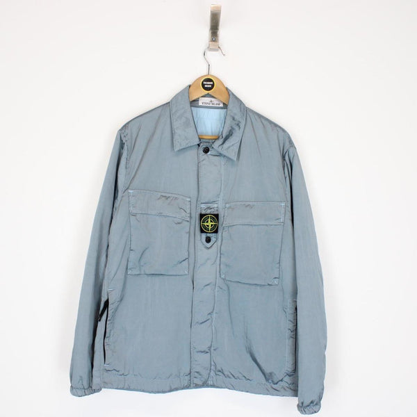 Stone Island SS 2023 Blue Regenerated Nylon Metal Watro-TC Jacket