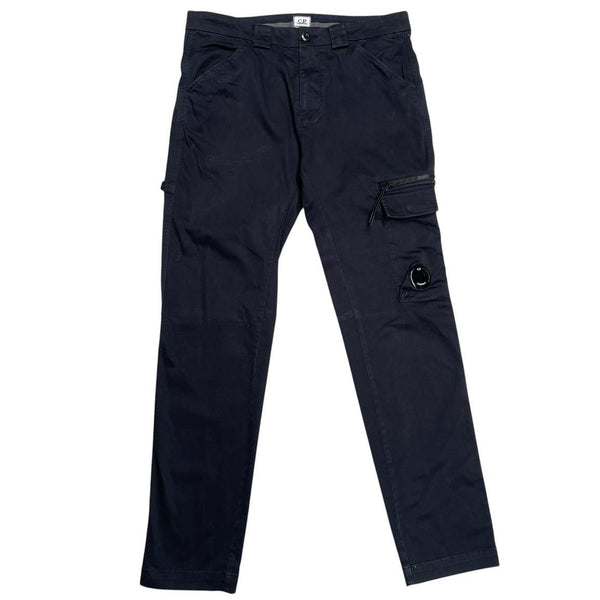 CP Company Navy Blue Slim Fit Lens Cargo Trousers