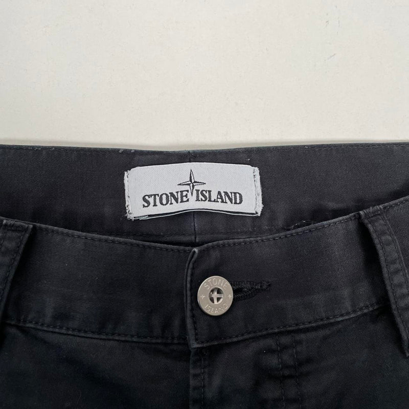 Stone Island SS 2016 Black Regular Tapered Fit Trousers