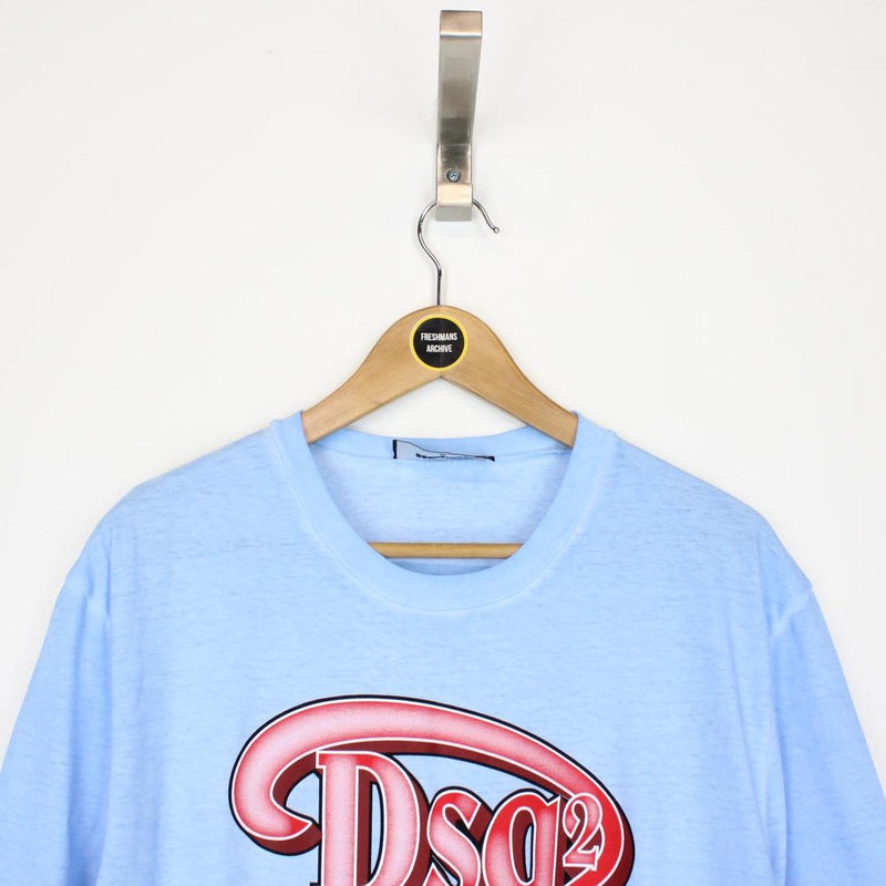 Dsquared2 Light Blue Logo Print Short Sleeve T-Shirt