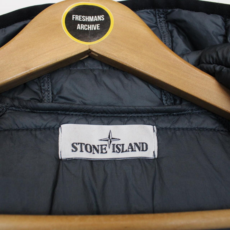 Stone Island SS 2019 Blue Garment Dyed Quilted Micro Yarn Down Jacket