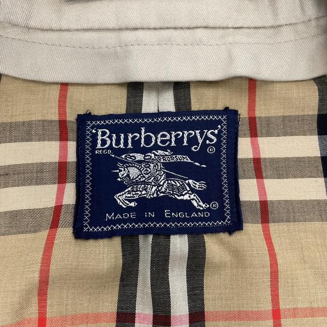 Vintage 90s Burberry Beige Nova Check Single Breasted Trench Coat