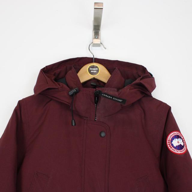 Canada Goose Burgundy Trillium Parka Down Coat with Fur Trim