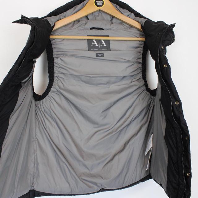 Armani Exchange Black Down Hooded Gilet / Bodywarmer