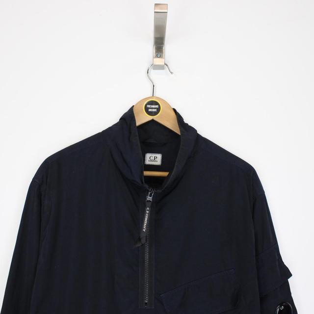 CP Company Navy Blue 1/4 Zip Goggle Nylon Overshirt Jacket